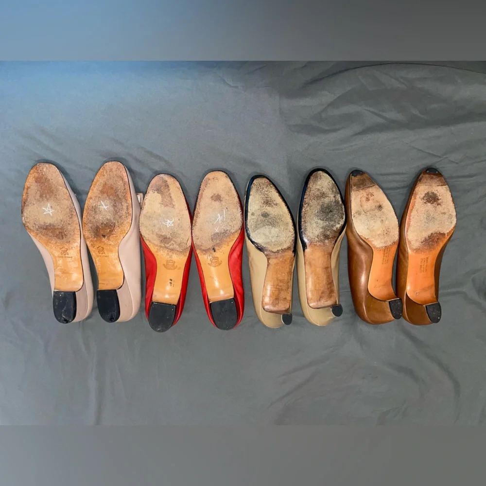 ✨4 for $110✨ Salvatore Ferragamo Vintage Kitten Heels Loafer Pumps Size 9.5 & 10 - Picture 10 of 10
